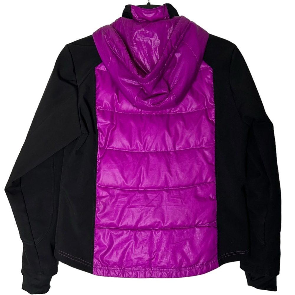 Free Country Fuchsia Pink and Black Puffer Jacket Hooded Women’s Size Large - Picture 9 of 11